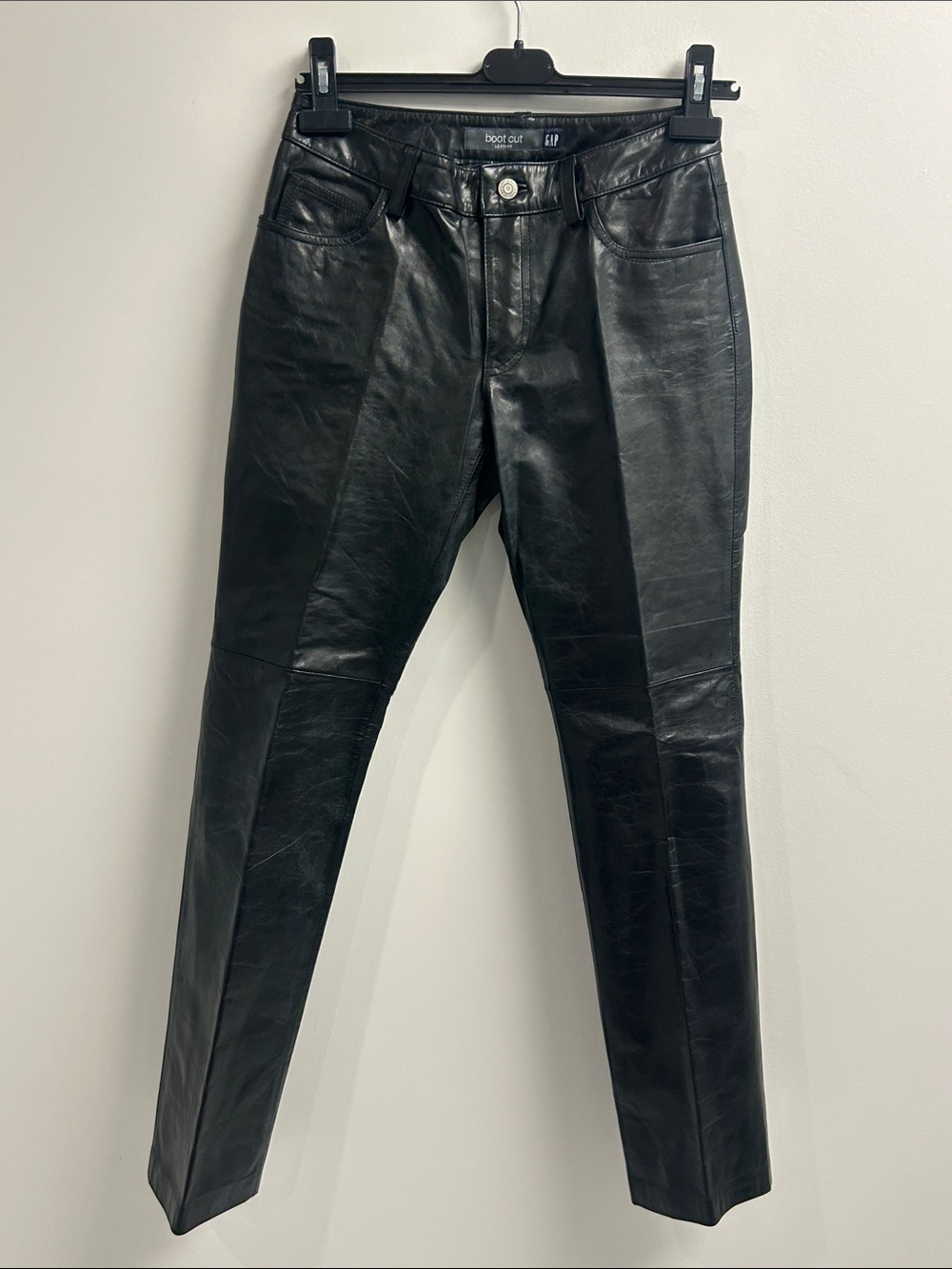 Vintage GAP Black Leather Boot Cut Jeans